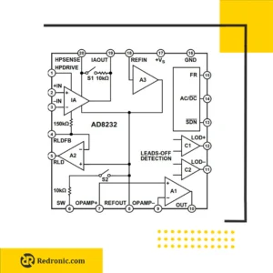آیسی ad8232 تراشه تک کاناله جبهه جلویی برای مانیتورینگ ضربان قلب