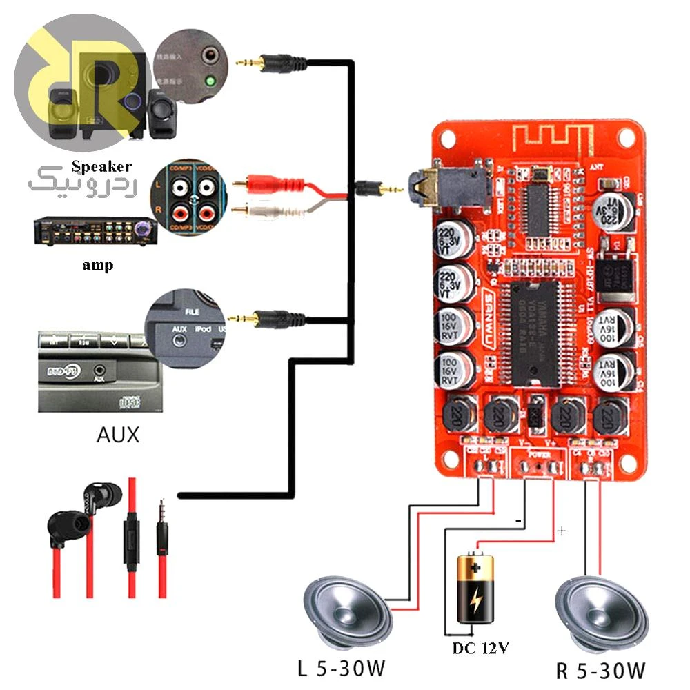 ماژول SW-HF187 آمپلیفایر صوتی 20W Yamaha - Image 2