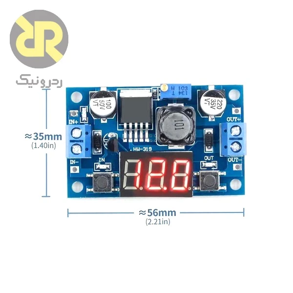 ماژول LM2596 رگولاتور سوئیچینگ Buck ولتاژ 4.5V to 40V - Image 3