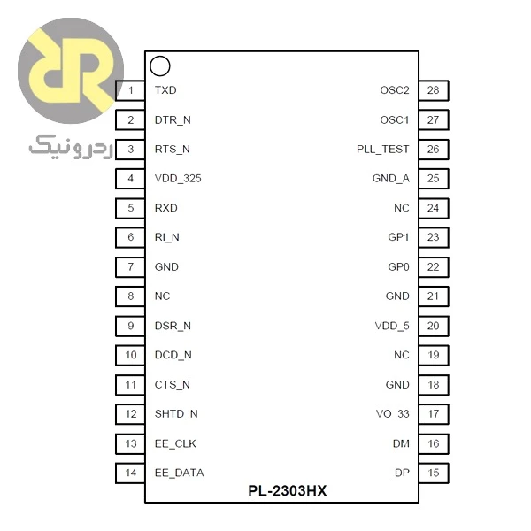 آی سی PL2303HXA مبدل USB به سریال با رابط USB to UART - Image 2