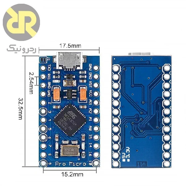 برد آردوینو مدل PRO MICRO نسخه 32U4 - Image 2